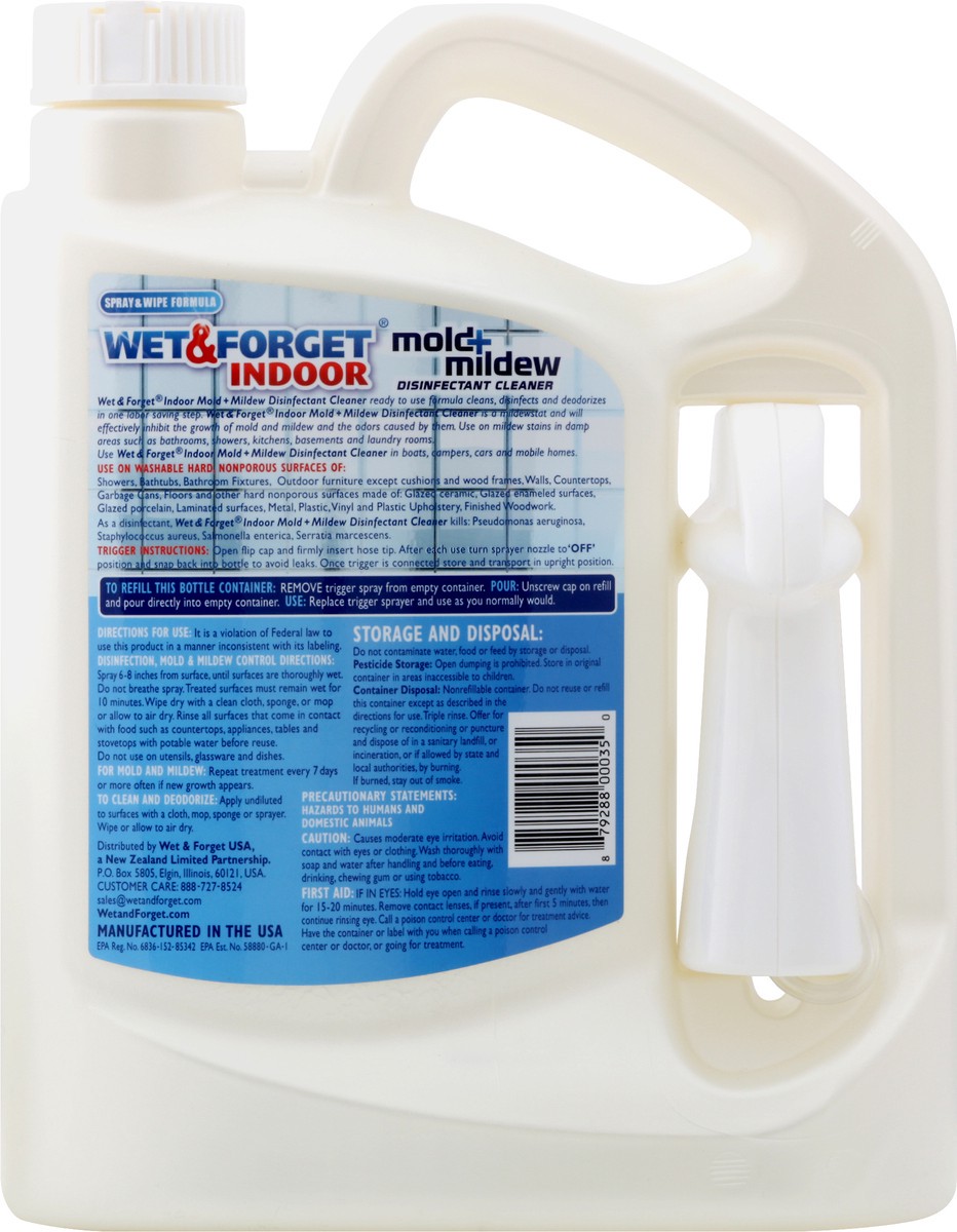 slide 3 of 7, Wet & Forget Disinfectant Cleaner 0.5 GL, 1/2 gal