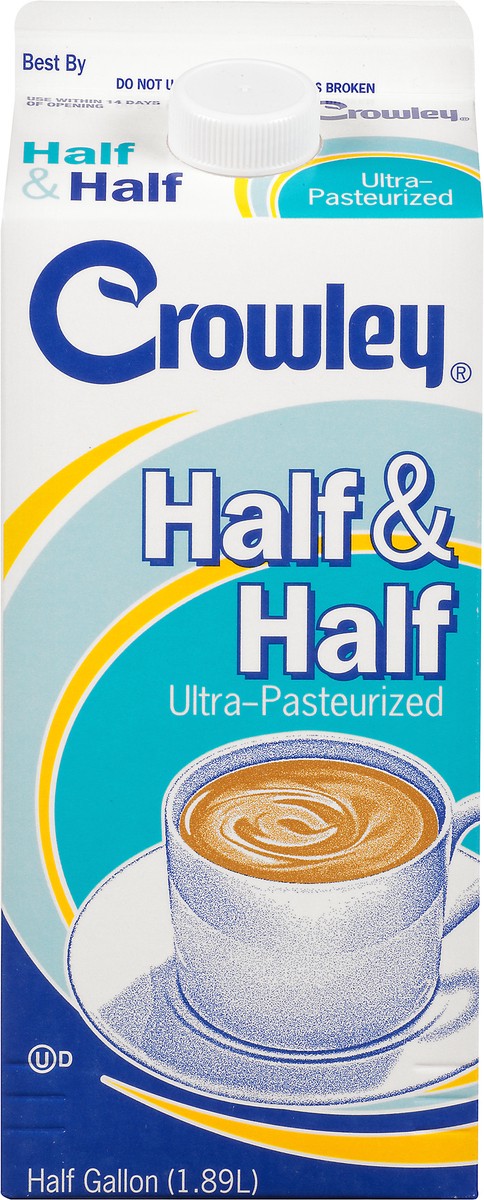 slide 10 of 10, Crowley Half & Half, 64 oz, 1/2 gal