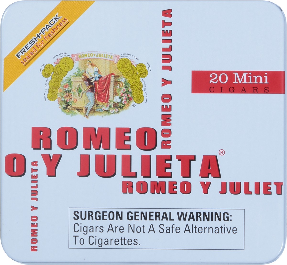 slide 9 of 9, Romeo y Julieta White Mini Cigars 20 ea, 20 ct