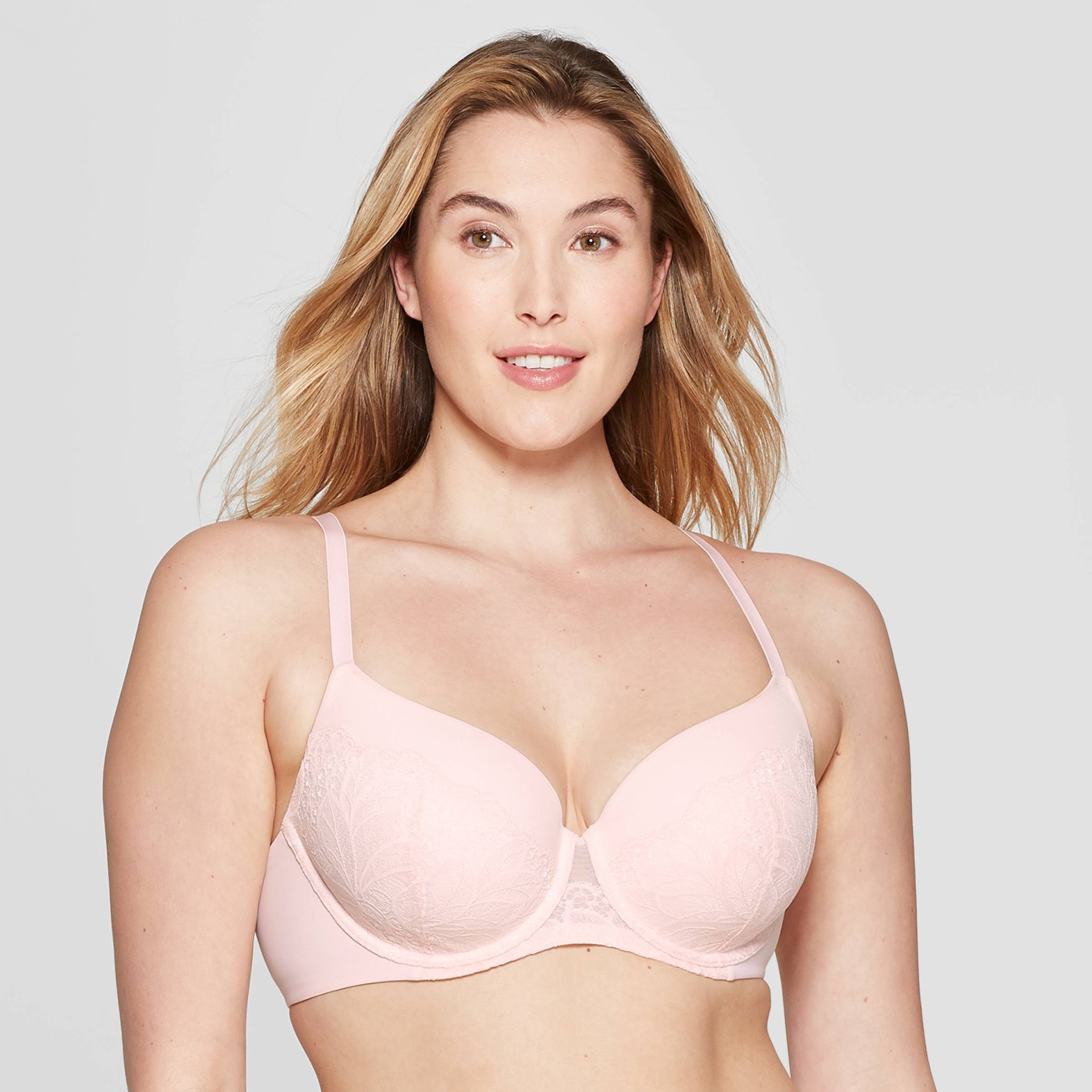 Women's Full Coverage Icon Lightly Lined Bra - Auden Casual Pink 38C 1 ct