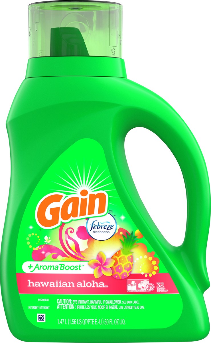 slide 1 of 3, Gain W/Febreeze Aloha Liquid, 1.47 liter