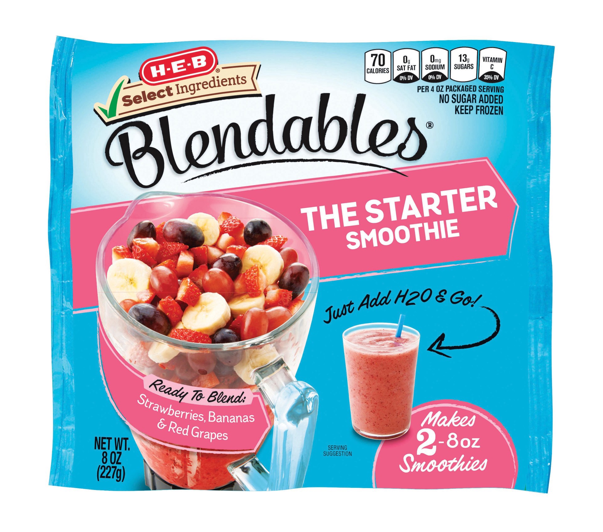 slide 1 of 1, H-E-B Blendables The Starter Smoothie, 8 oz