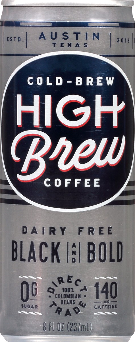 slide 9 of 9, High Brew Coffee Dairy Free Cold-Brew Black & Bold Coffee - 8 oz, 8 oz