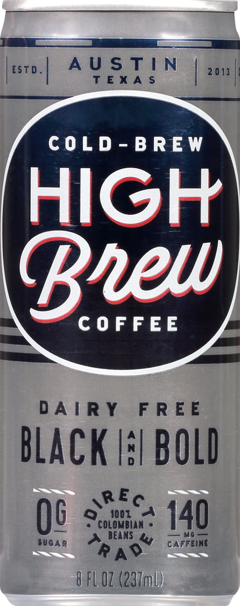 slide 9 of 10, High Brew Cold-Brew Dairy Free Black & Bold, 8 fl oz