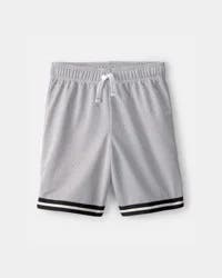 Oshkosh Boys Striped Mesh Active Shorts - Grey, Size 7