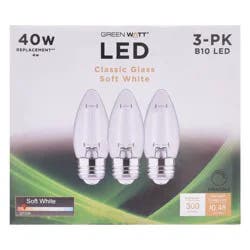 Green Watt B10 40-Watt Clear E26 LED Light Bulbs - Soft White