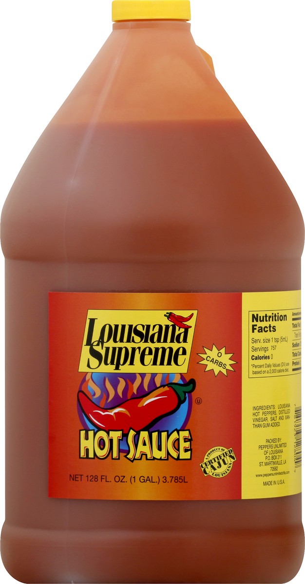 slide 1 of 10, Louisiana Supreme Hot Sauce 128 oz, 128 oz