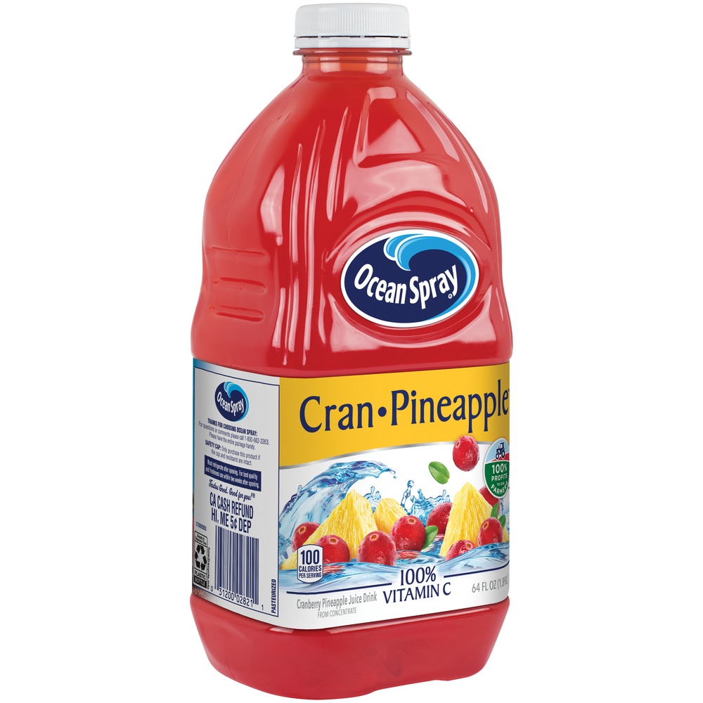 slide 2 of 5, Ocean Spray Cranberry Pineapple Juice Cocktail Bottle, 64 fl oz
