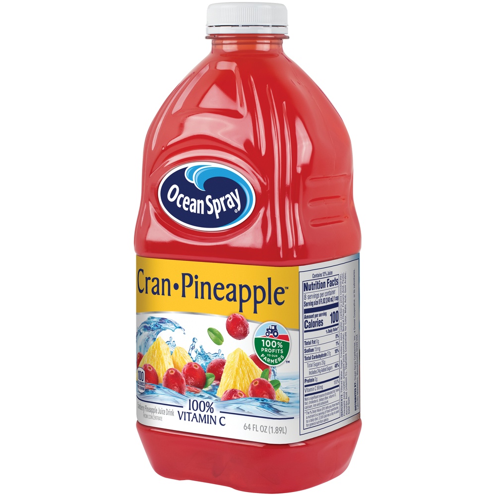 slide 3 of 5, Ocean Spray Cranberry Pineapple Juice Cocktail Bottle, 64 fl oz