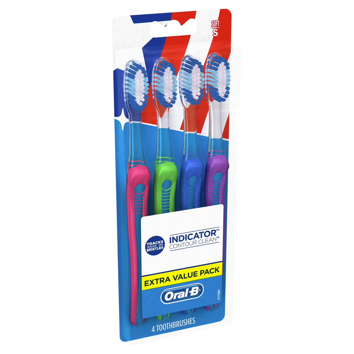 slide 2 of 5, Oral-B Indicator Color Collection Soft Toothbrushes - 4ct, 4 ct