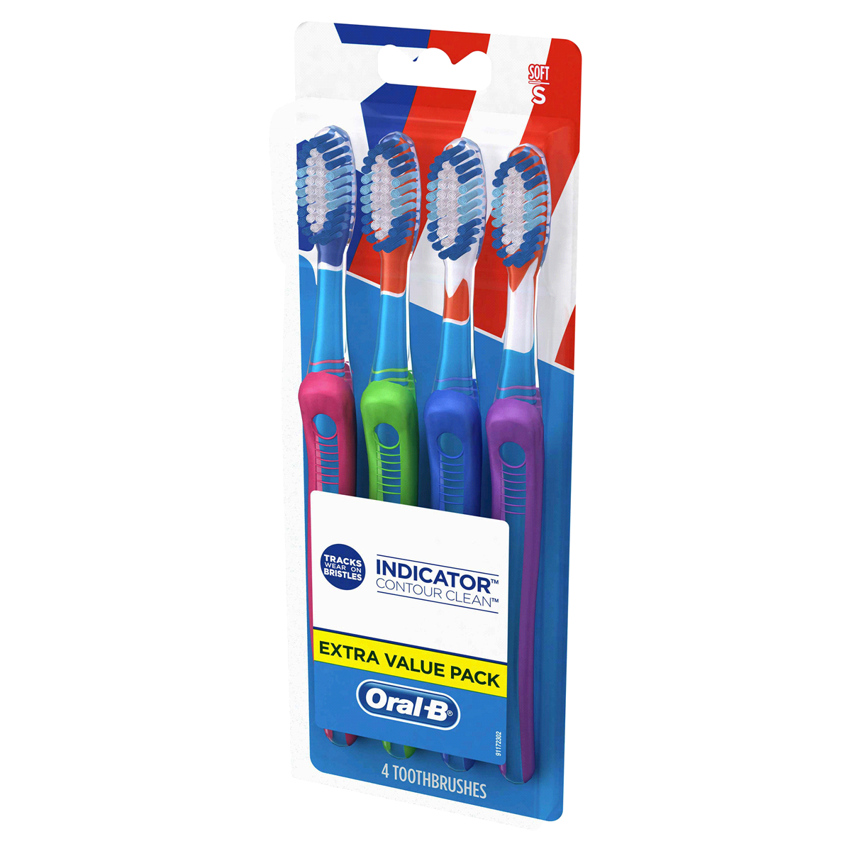 slide 3 of 5, Oral-B Indicator Color Collection Soft Toothbrushes - 4ct, 4 ct