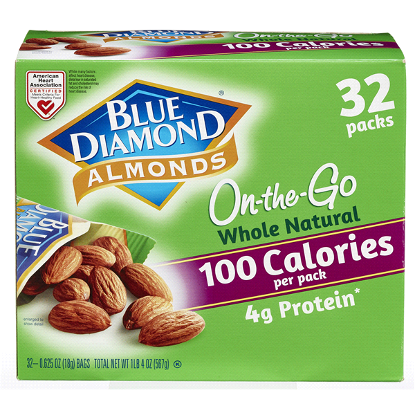 slide 1 of 1, Blue Diamond Whole Natural Almonds, 32 ct; 20 oz