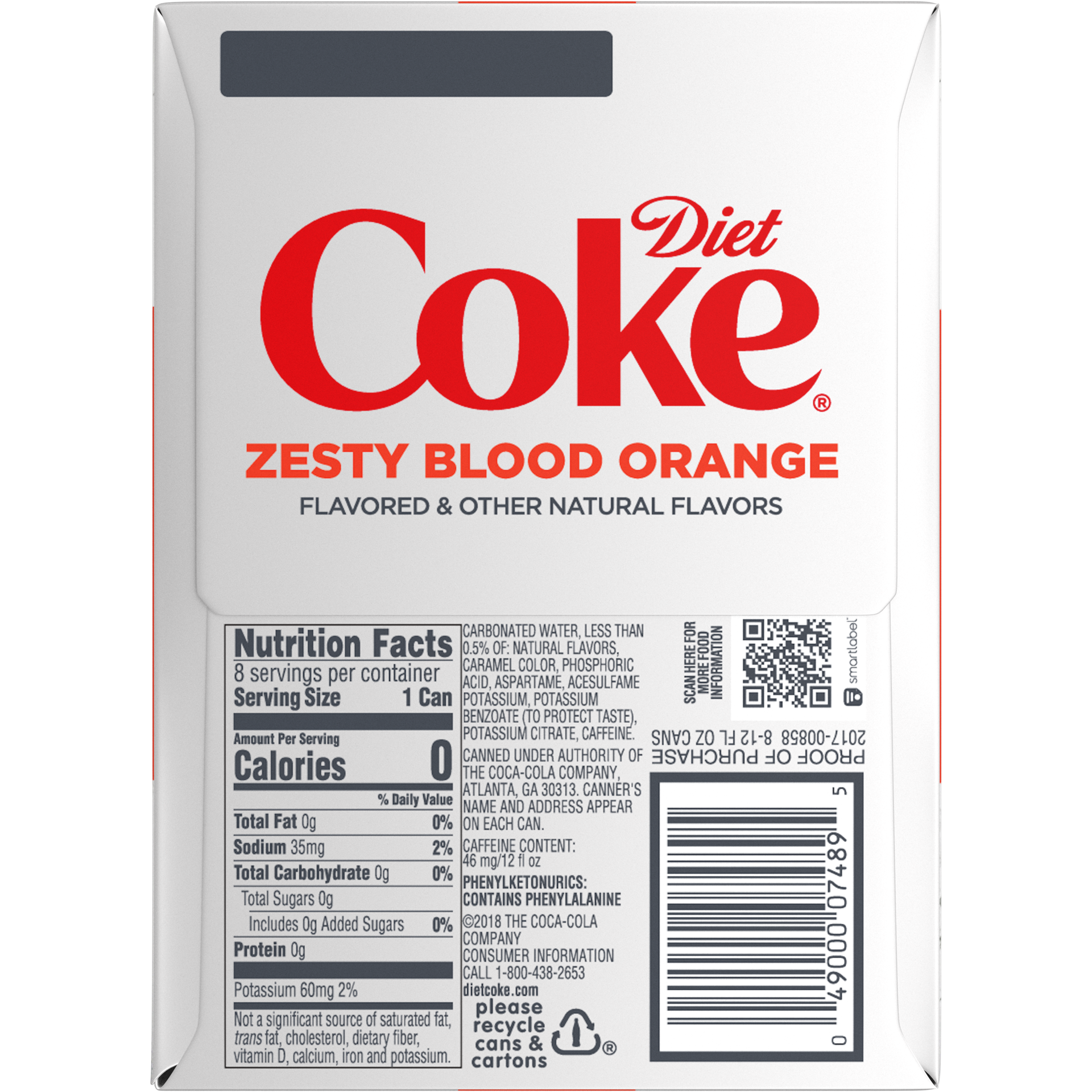 slide 7 of 7, Diet Coke Zesty Blood Orange Soda Soft Drink- 96 fl oz, 96 fl oz