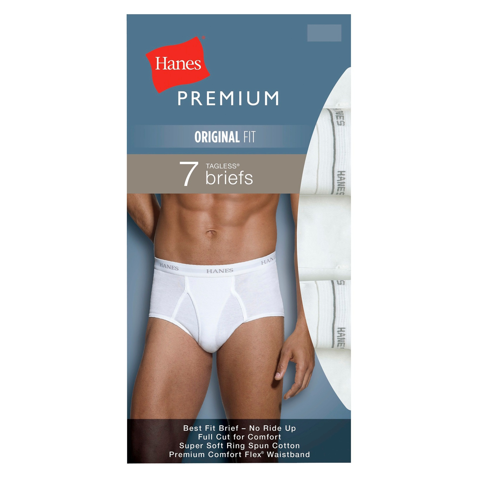 slide 1 of 2, Hanes Premium Men's 7pk Full Rise Briefs - White XXL, 1 ct