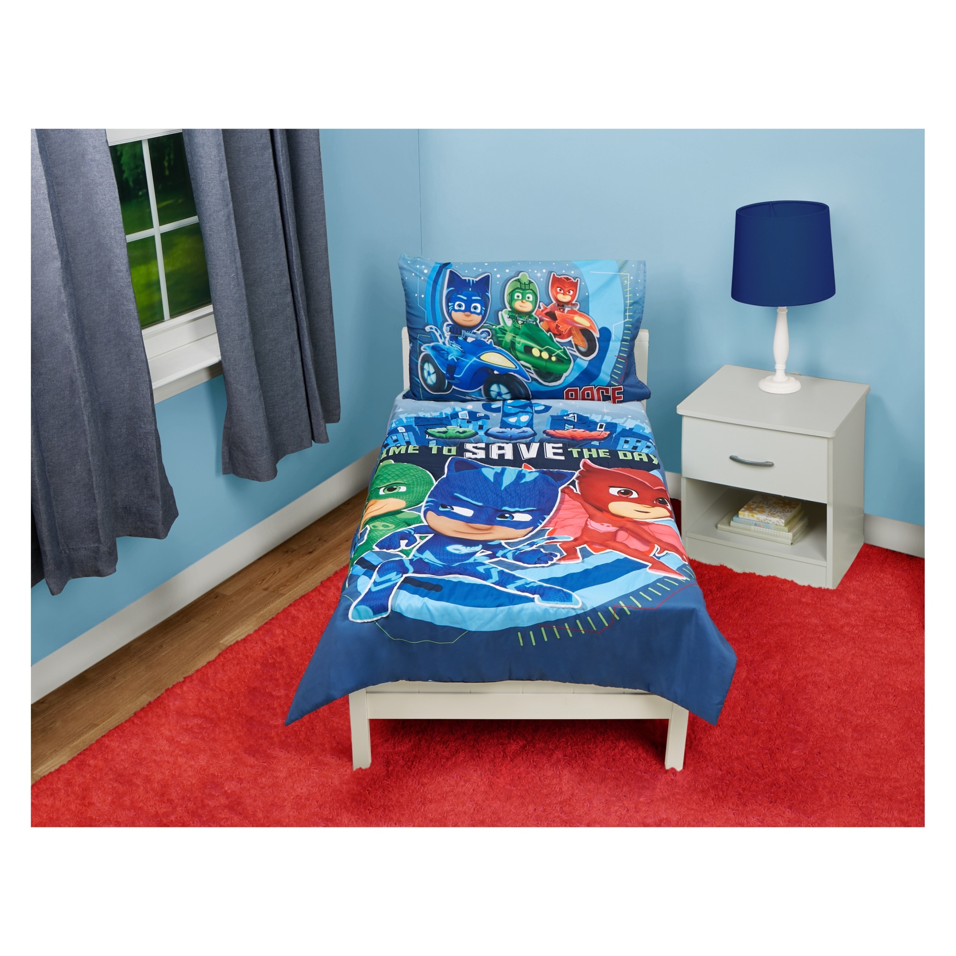 slide 1 of 2, PJ Masks Toddler Bedding Set Blue, 1 ct