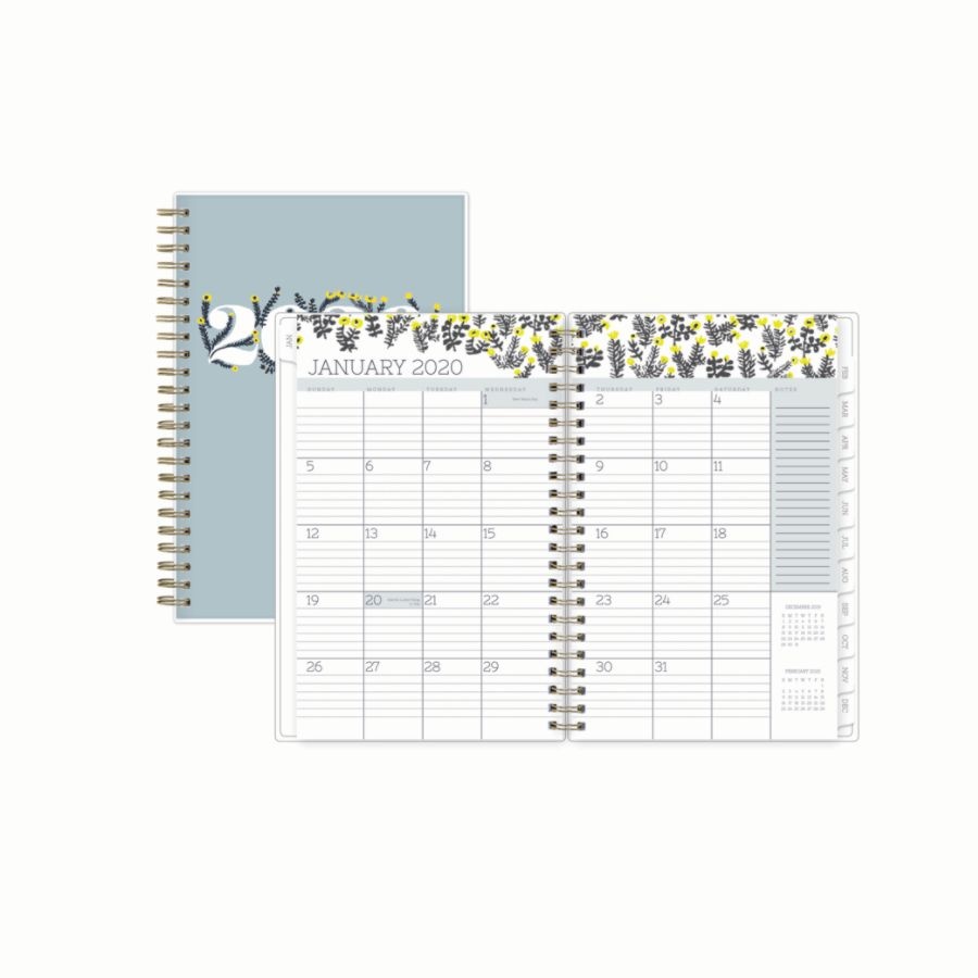 slide 2 of 4, Blue Sky Egg Press Weekly/Monthly Planner, 5'' X 8'', Yellow Wildflower, January To December 2020, 1 ct