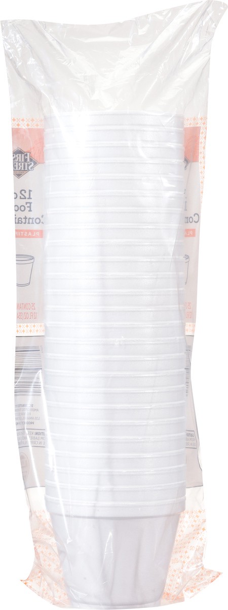 slide 8 of 12, Cb02 First Street Food Container Foam White 12 Oz (BULK), 25 ct