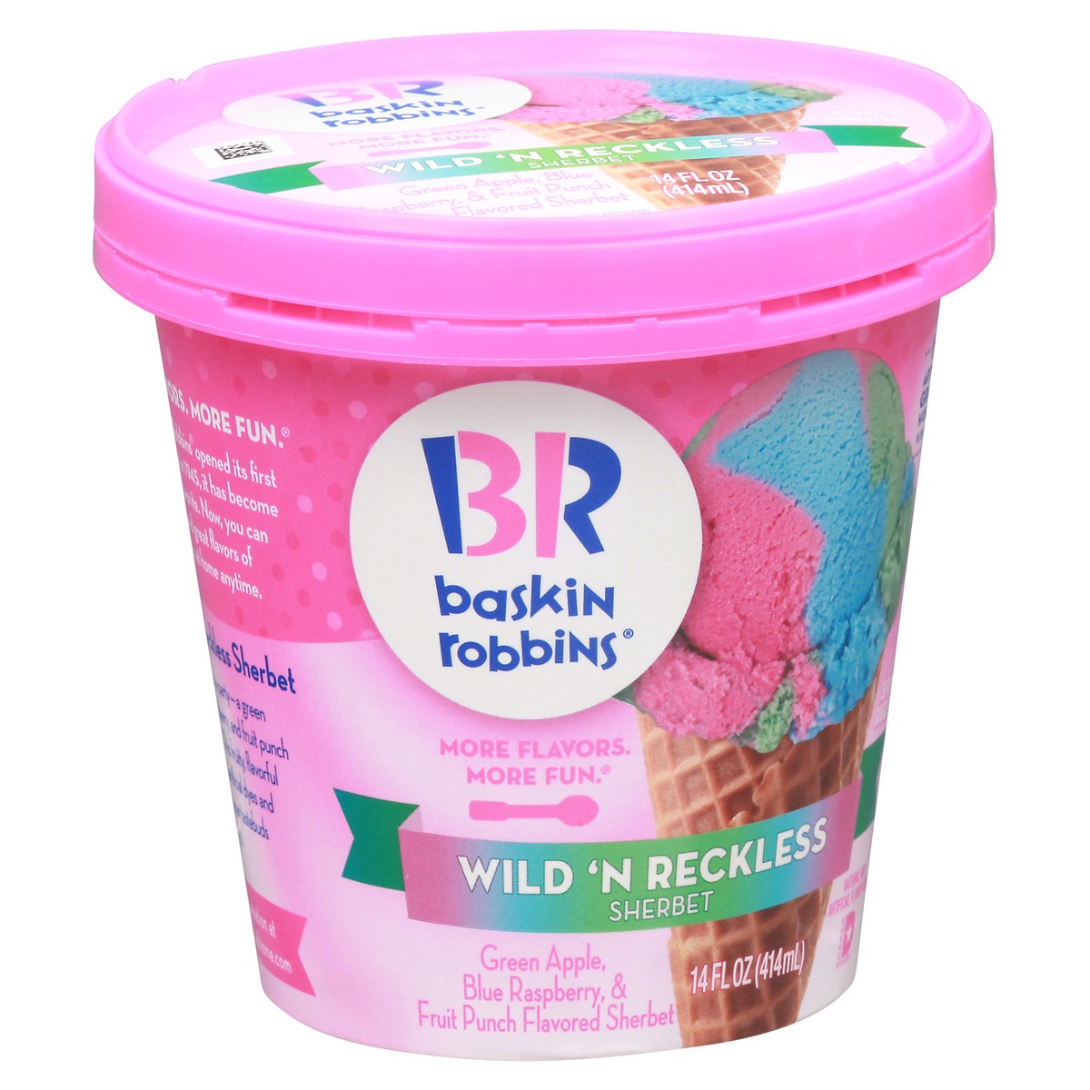 slide 7 of 9, Baskin-Robbins Wild 'N Reckless Sherbet 14 fl oz, 14 oz