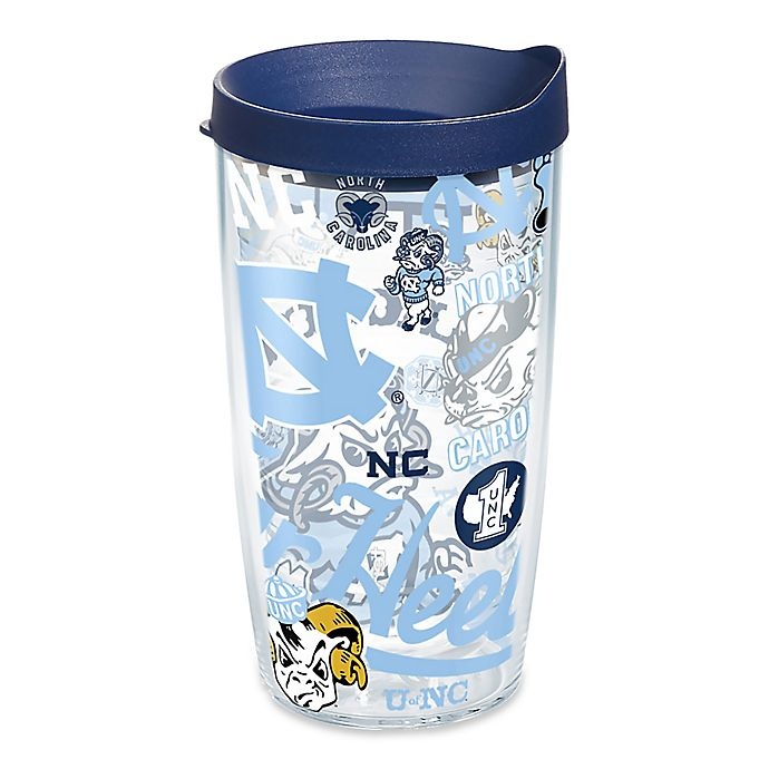 slide 1 of 1, Tervis University of North Carolina All Over Wrap Tumbler with Lid, 16 oz