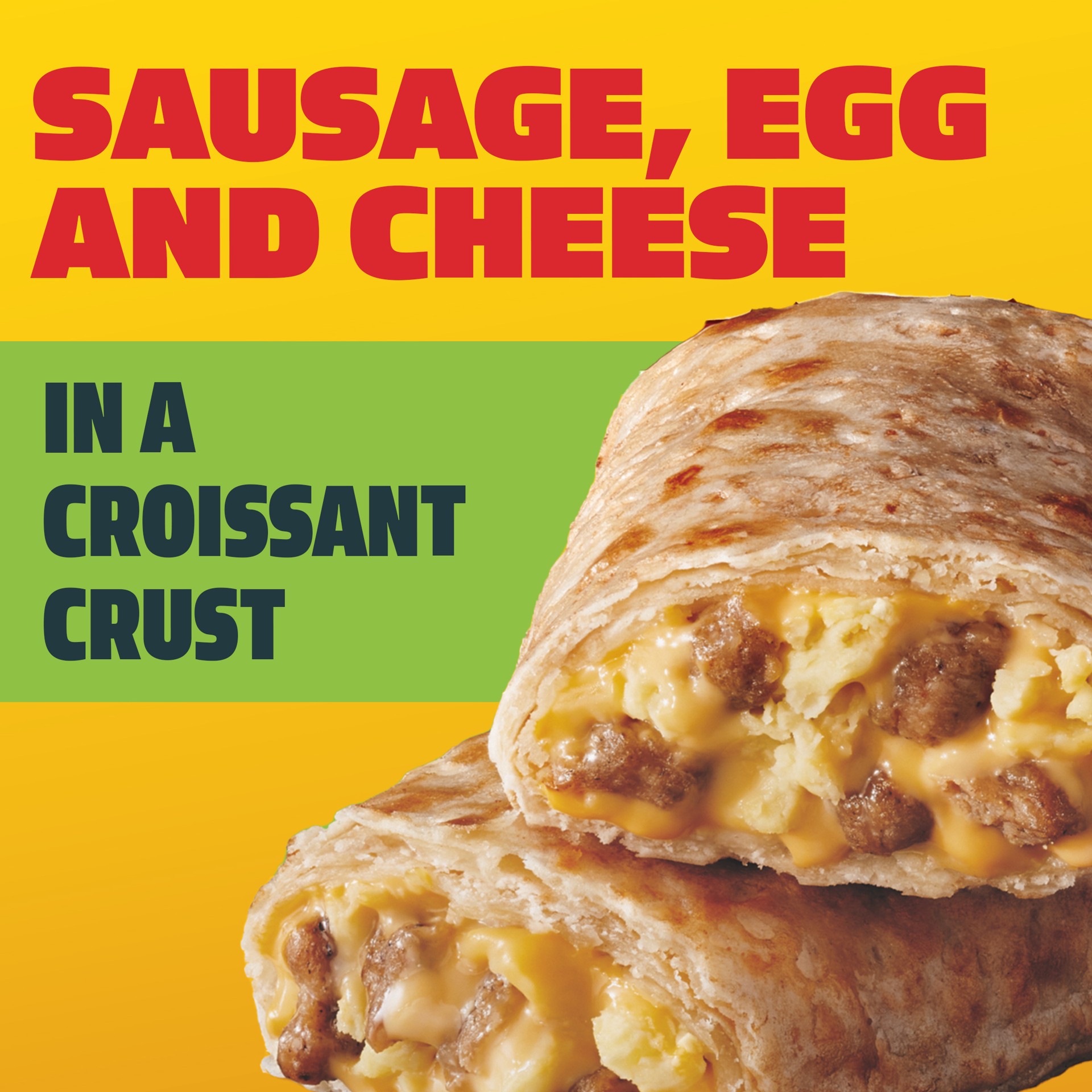 slide 3 of 7, Hot Pockets Sausage, Egg & Cheese Croissant Crust Frozen Breakfast Sandwiches, Breakfast Hot Pockets Made with Real Reduced Fat Cheddar Cheese, 5 Count, 5 ct