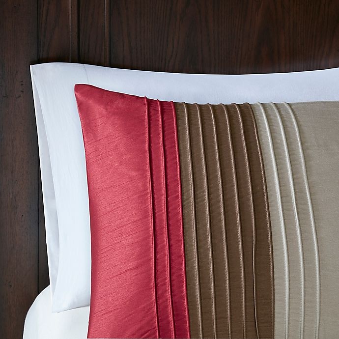 slide 5 of 8, Madison Park Amherst Queen Comforter Set - Red, 7 ct