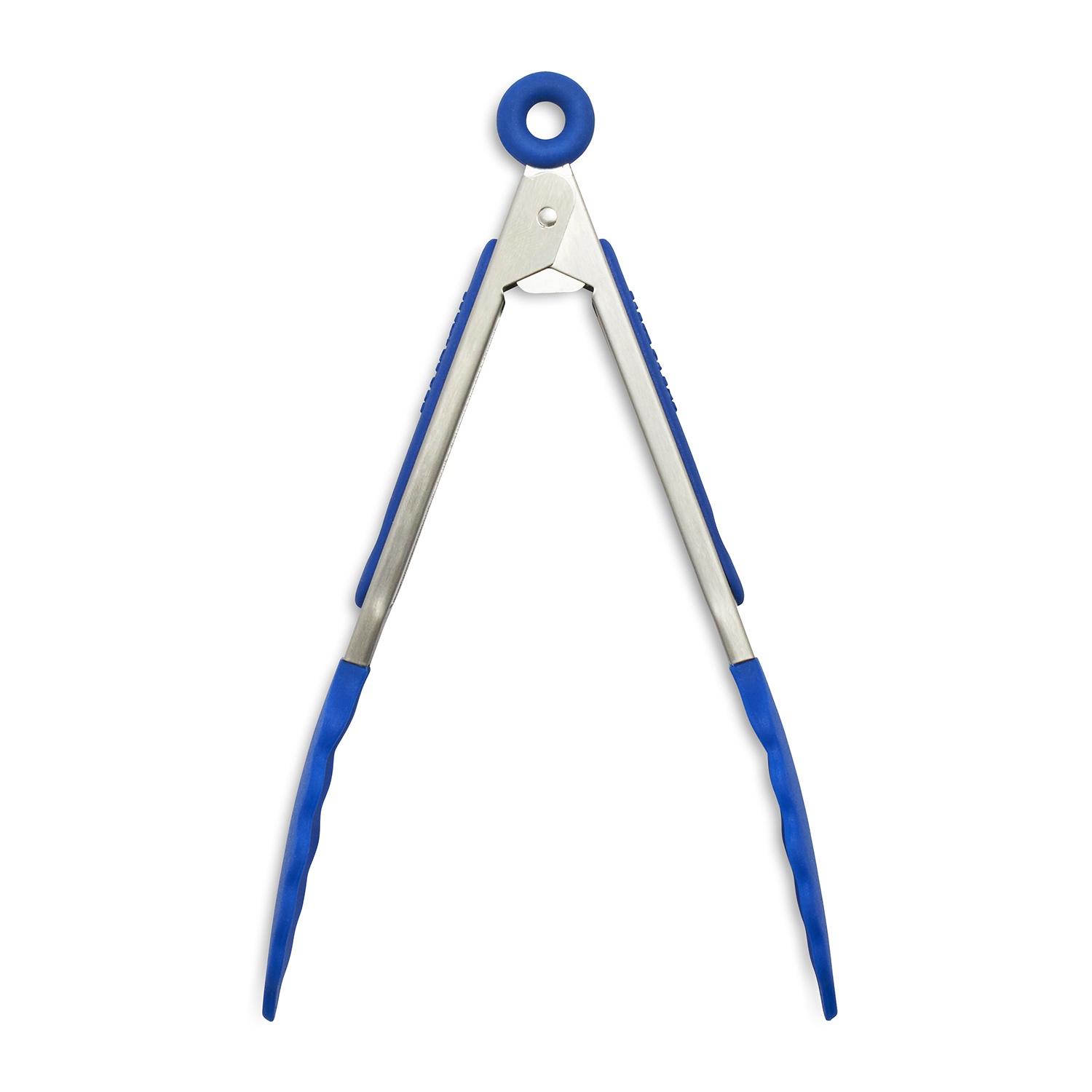 slide 1 of 1, Sur La Table Silicone-Tipped Tongs, Blue, 7 in