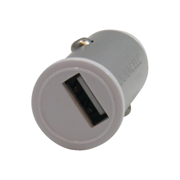 slide 1 of 1, Duracell Mini Usb Car Charger, White, 1 ct