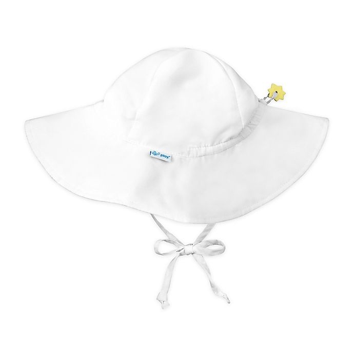 slide 1 of 4, i play. by Green Sprouts Newborn Brim Sun Hat - White, 1 ct