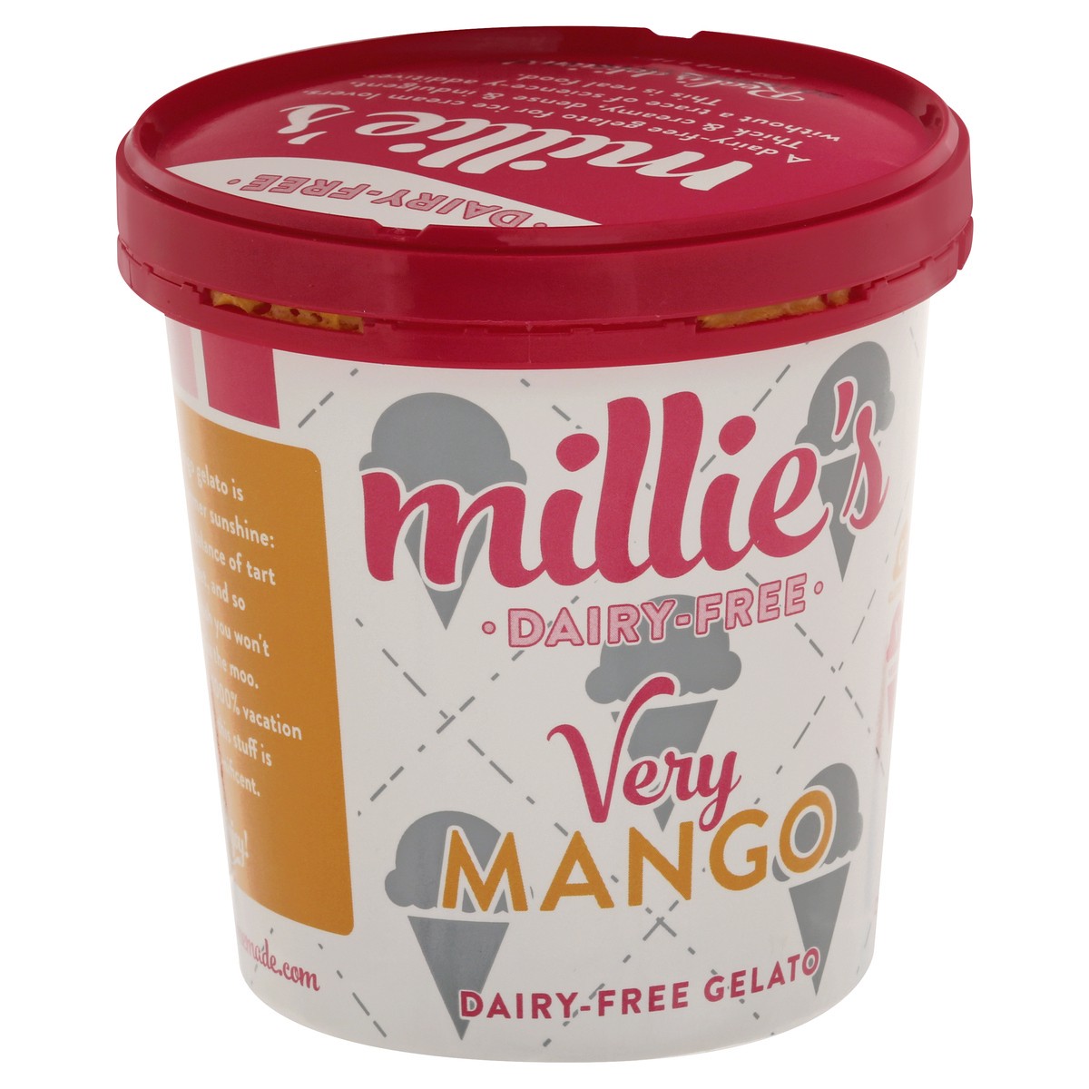 slide 7 of 9, Millie's Dairy-Free Very Mango Gelato 1 pt, 1 pint