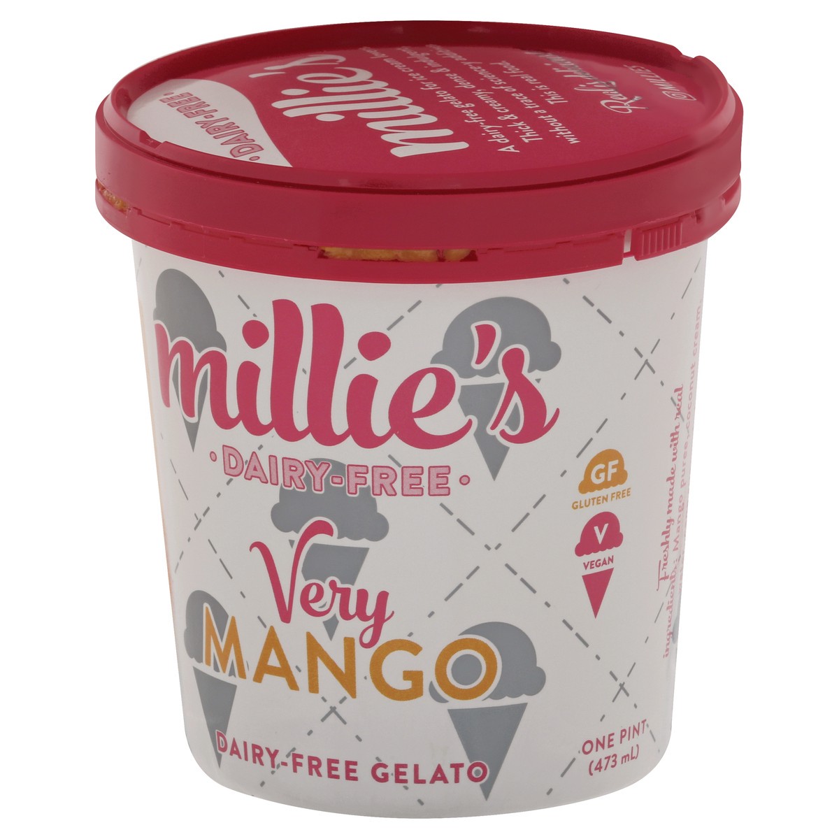 slide 8 of 9, Millie's Dairy-Free Very Mango Gelato 1 pt, 1 pint