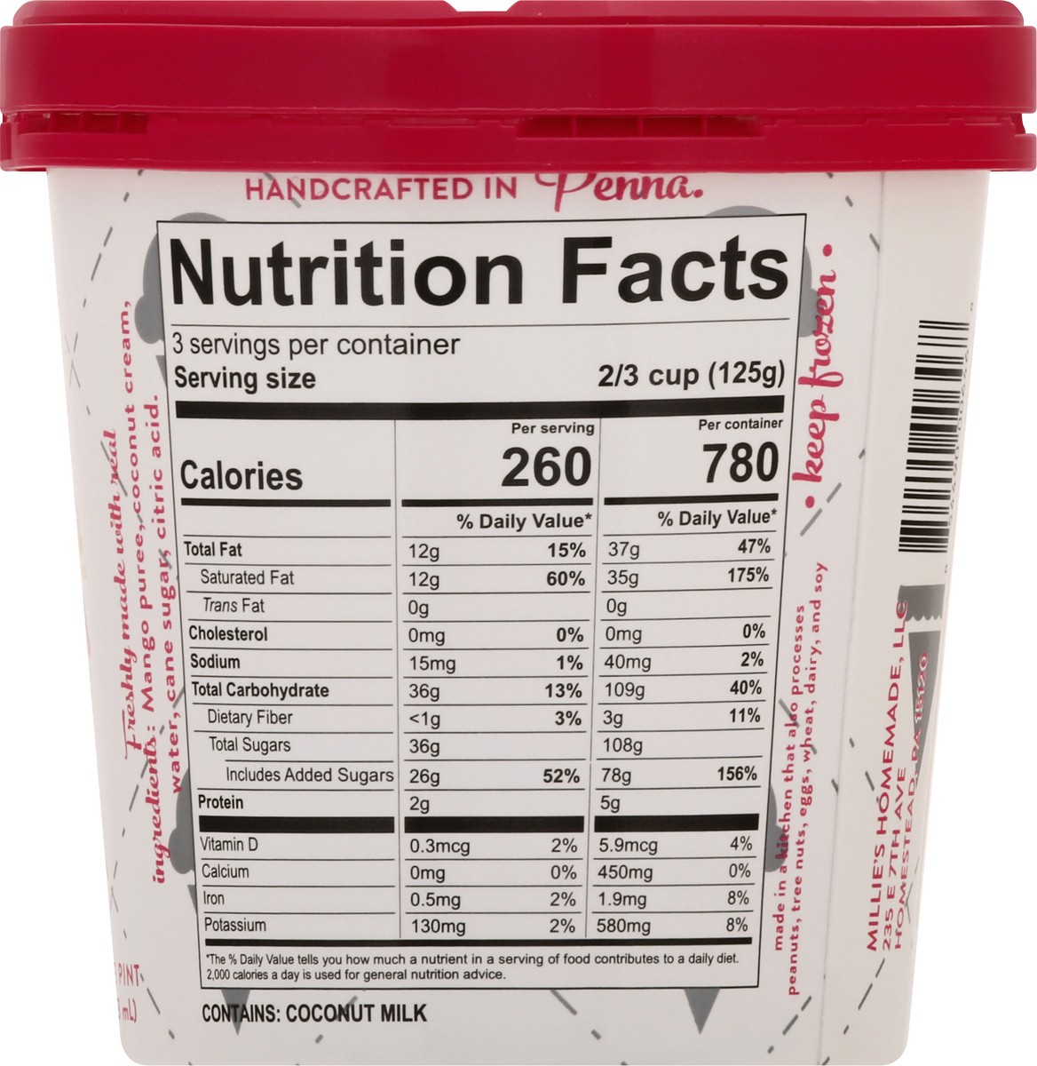 slide 2 of 9, Millie's Dairy-Free Very Mango Gelato 1 pt, 1 pint