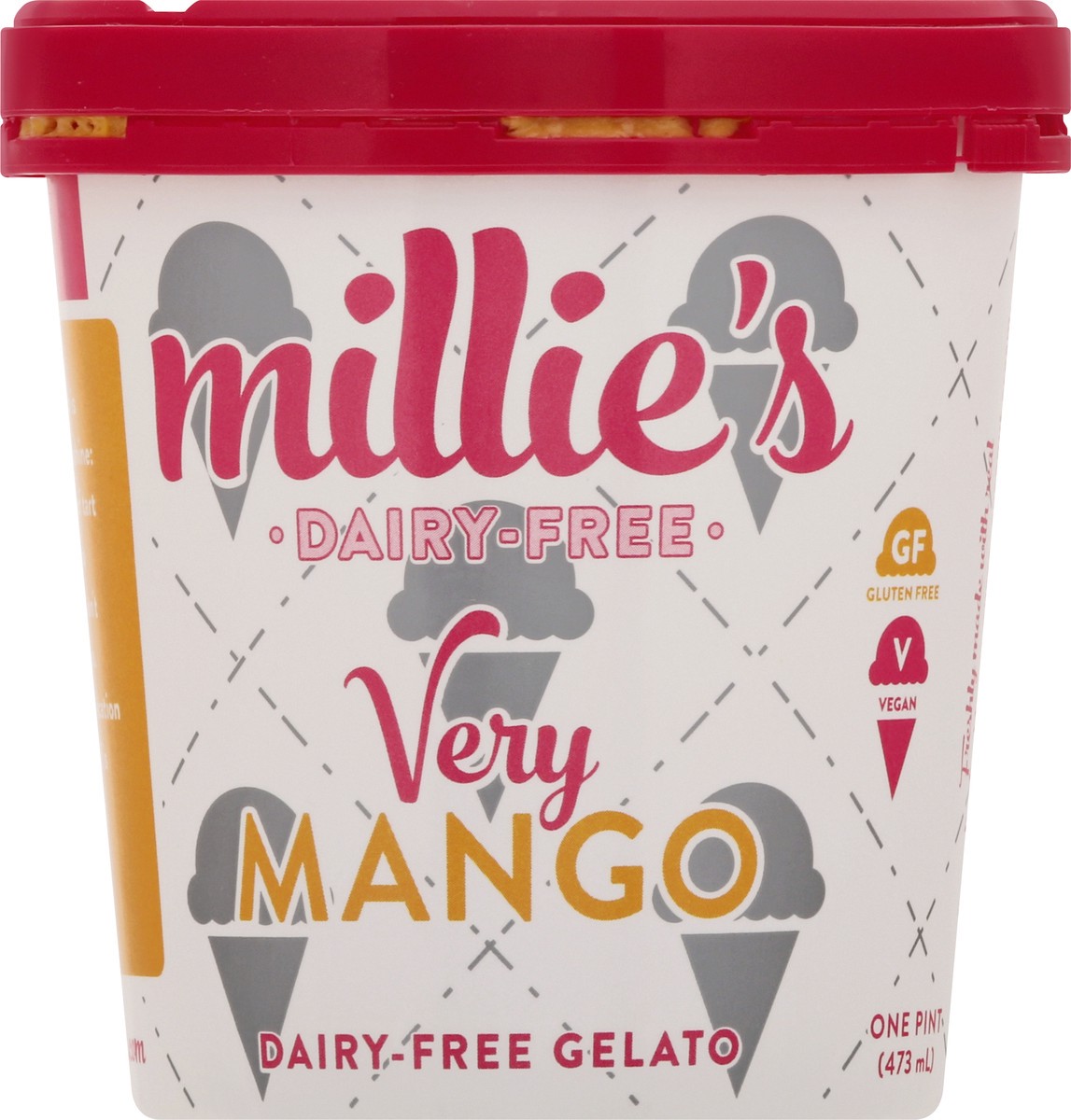 slide 9 of 9, Millie's Dairy-Free Very Mango Gelato 1 pt, 1 pint