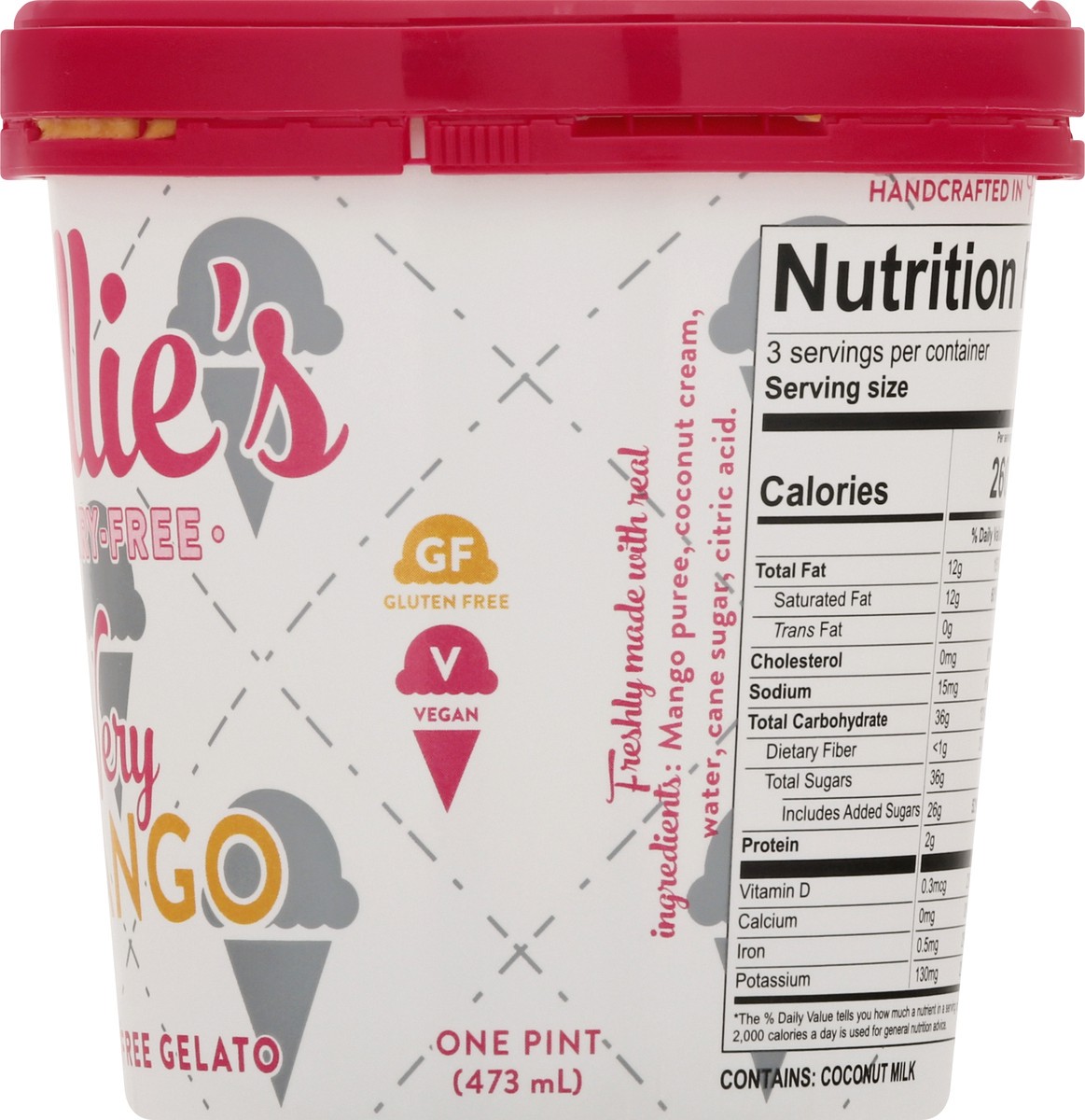 slide 3 of 9, Millie's Dairy-Free Very Mango Gelato 1 pt, 1 pint