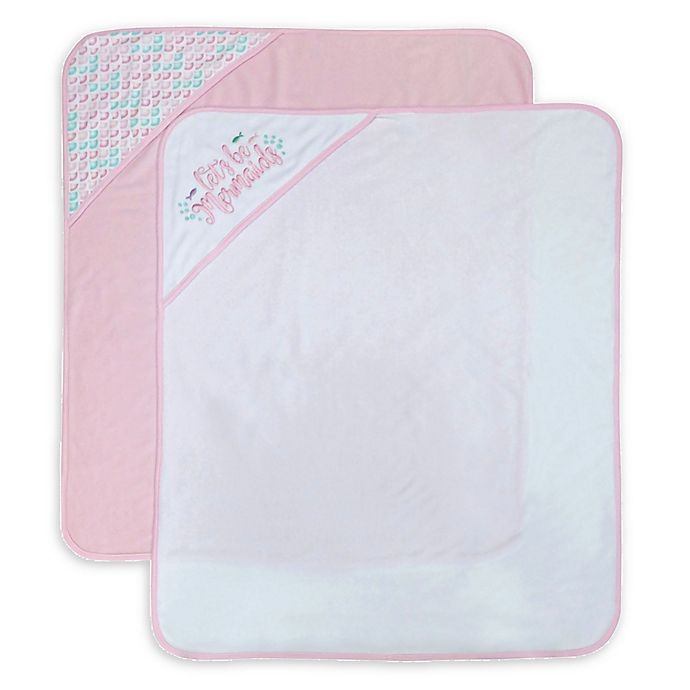 slide 1 of 4, Neat Solutions Mermaid Hooded Towels - Pink, 2 ct