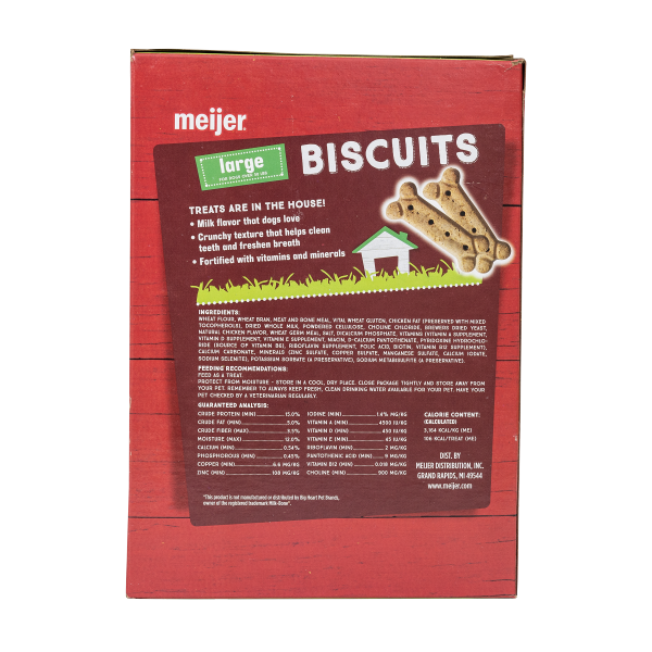 slide 4 of 5, Meijer Large Biscuits Dog Treats, 24 oz