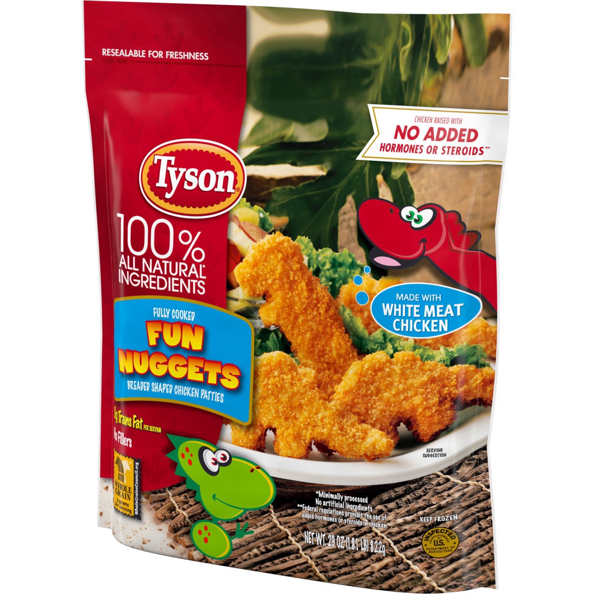 slide 5 of 10, Tyson Fully Cooked Frozen Fun Chicken Nuggets, 29 oz