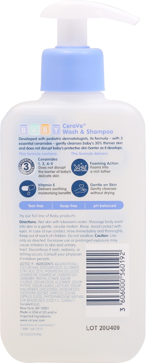 slide 9 of 9, Cerave Baby Wash & Shampoo, 8 oz