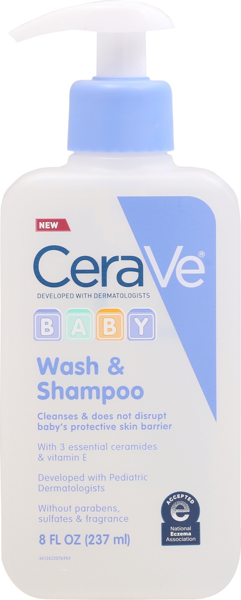 slide 7 of 9, Cerave Baby Wash & Shampoo, 8 oz