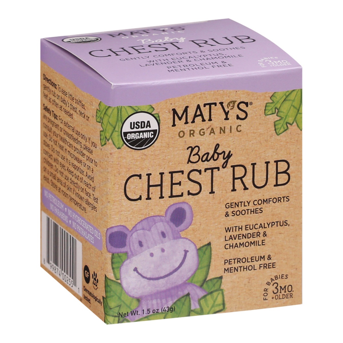 Maty's Matys Organic Baby Chest Rub 1.5 oz Shipt
