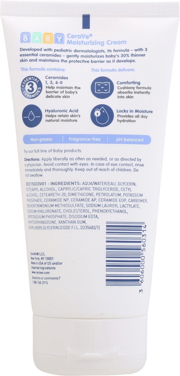 slide 4 of 9, CeraVe Baby Moisturizing Cream, 5 oz