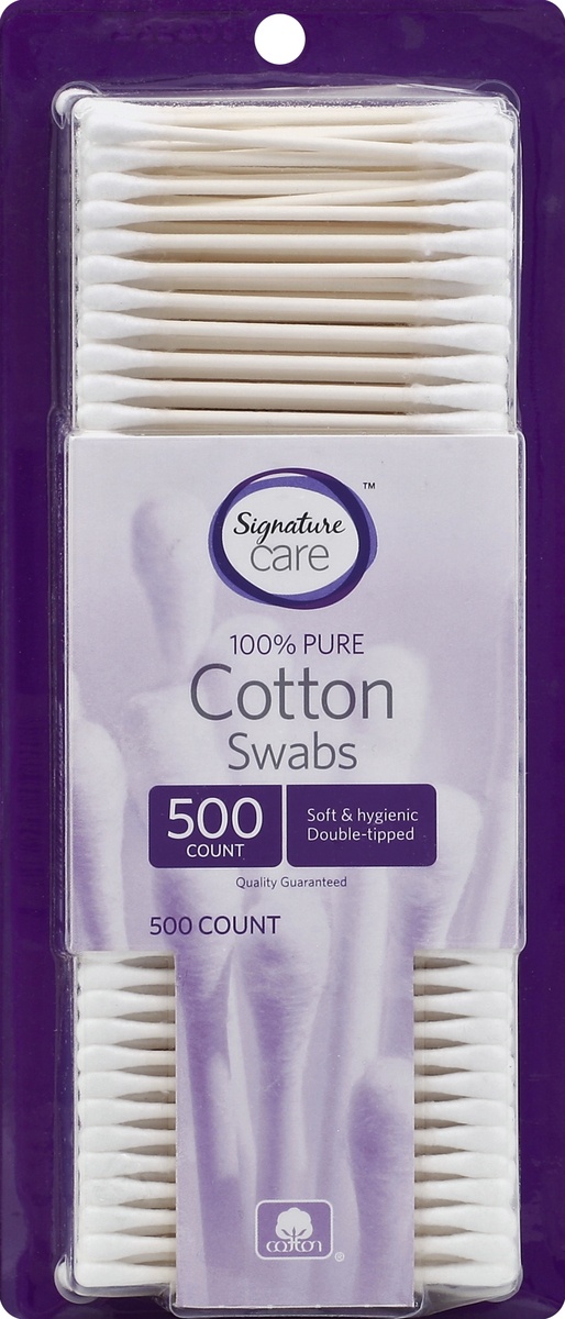 slide 3 of 5, Signature Cotton Swabs 500 ea, 500 ct