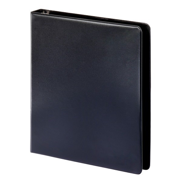 slide 3 of 5, Office Depot Brand Nonstick Round-Ring Binder, 1'' Rings, 64% Recycled, Black, 1 ct