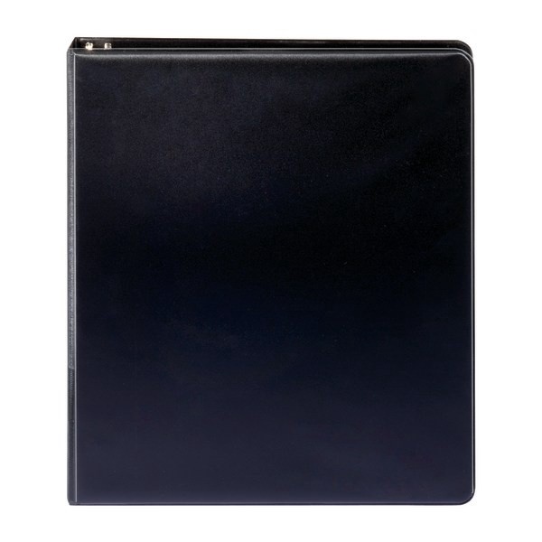 slide 4 of 5, Office Depot Brand Nonstick Round-Ring Binder, 1'' Rings, 64% Recycled, Black, 1 ct