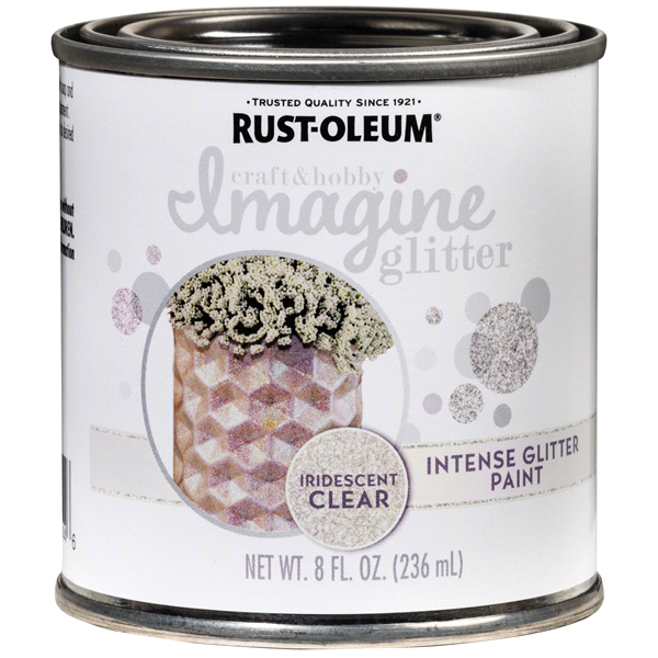 slide 1 of 1, Rust-Oleum Imagine Iridescent Clear Acrylic Glitter Paint (Half-Pint), 12 pint