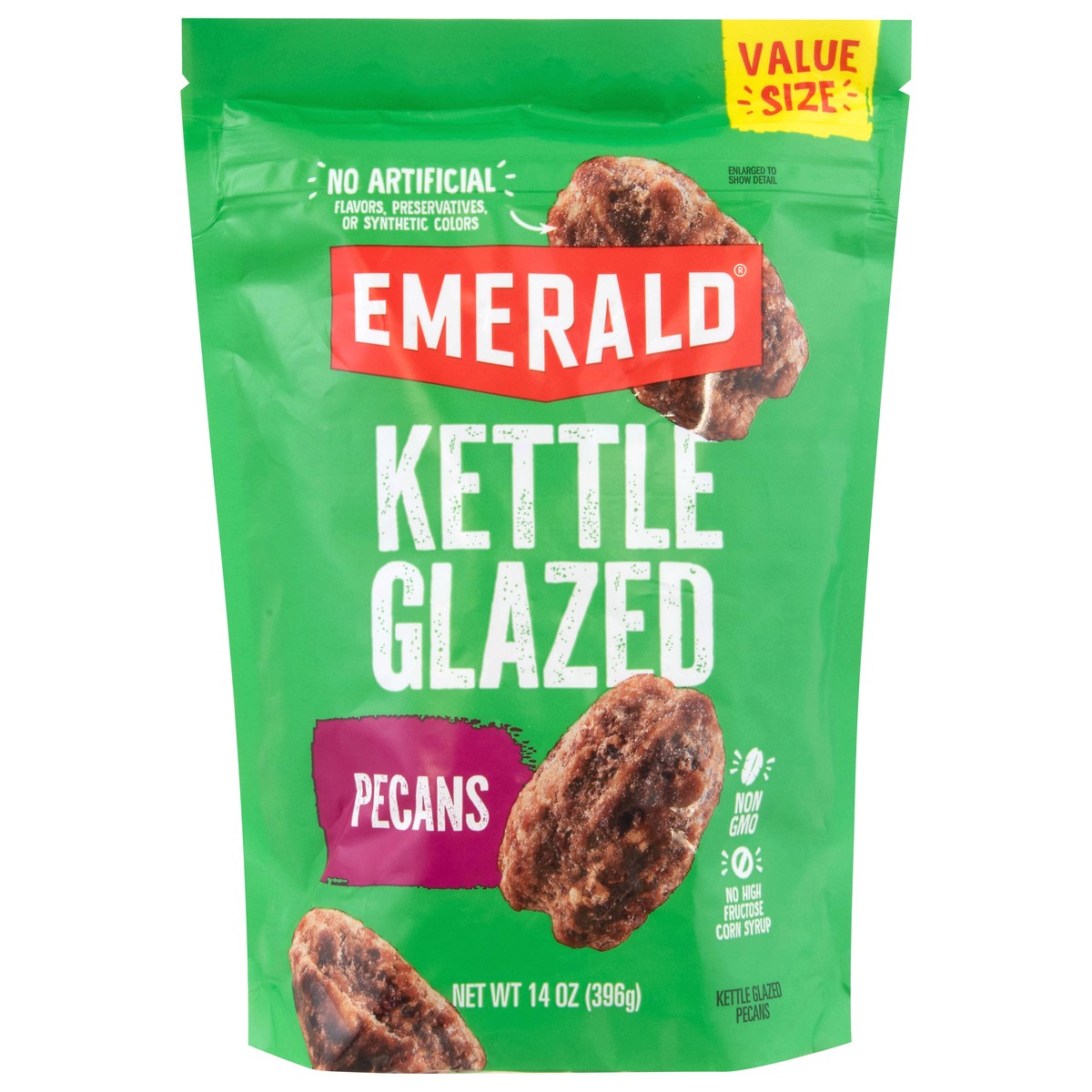 slide 1 of 14, Emerald Kettle Glazed Pecans Value Size 14 oz, 14 oz