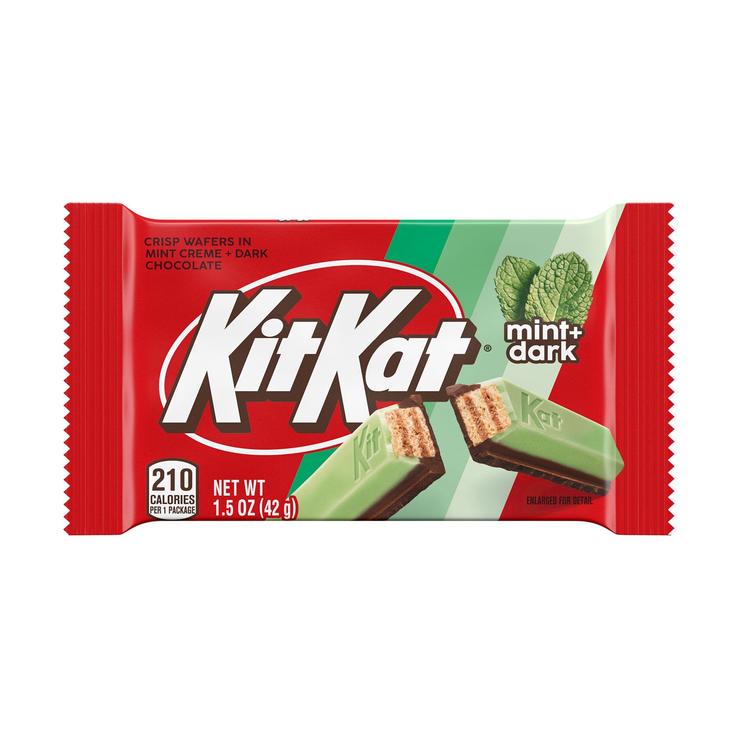 slide 1 of 9, KIT KAT DUOS Dark Chocolate Mint Wafer Candy Bar, 1.5 oz, 1.5 oz