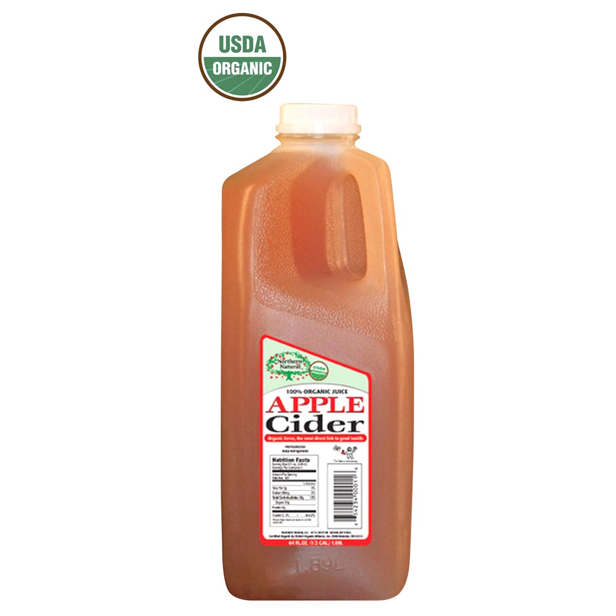 slide 1 of 1, Northern Natural Organic Apple Cider, 64 fl oz, 1/2 gallon, 64 fl oz; 1/2 gal