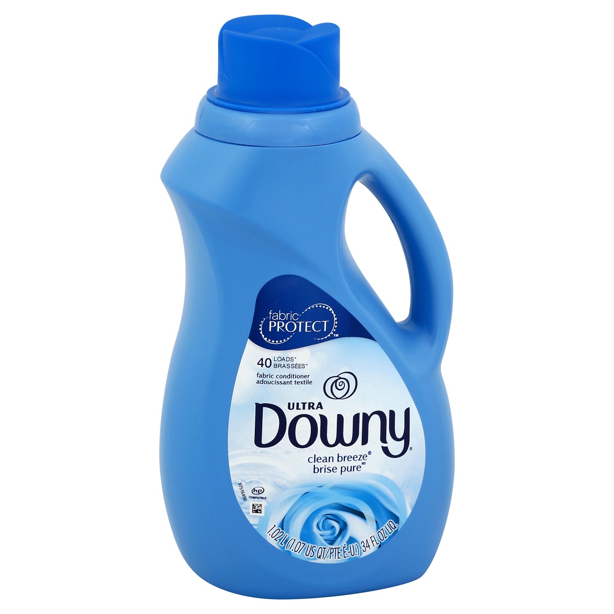 slide 1 of 2, Downy Clean Breeze Ultra Fabric Protect Softener, 34 fl oz