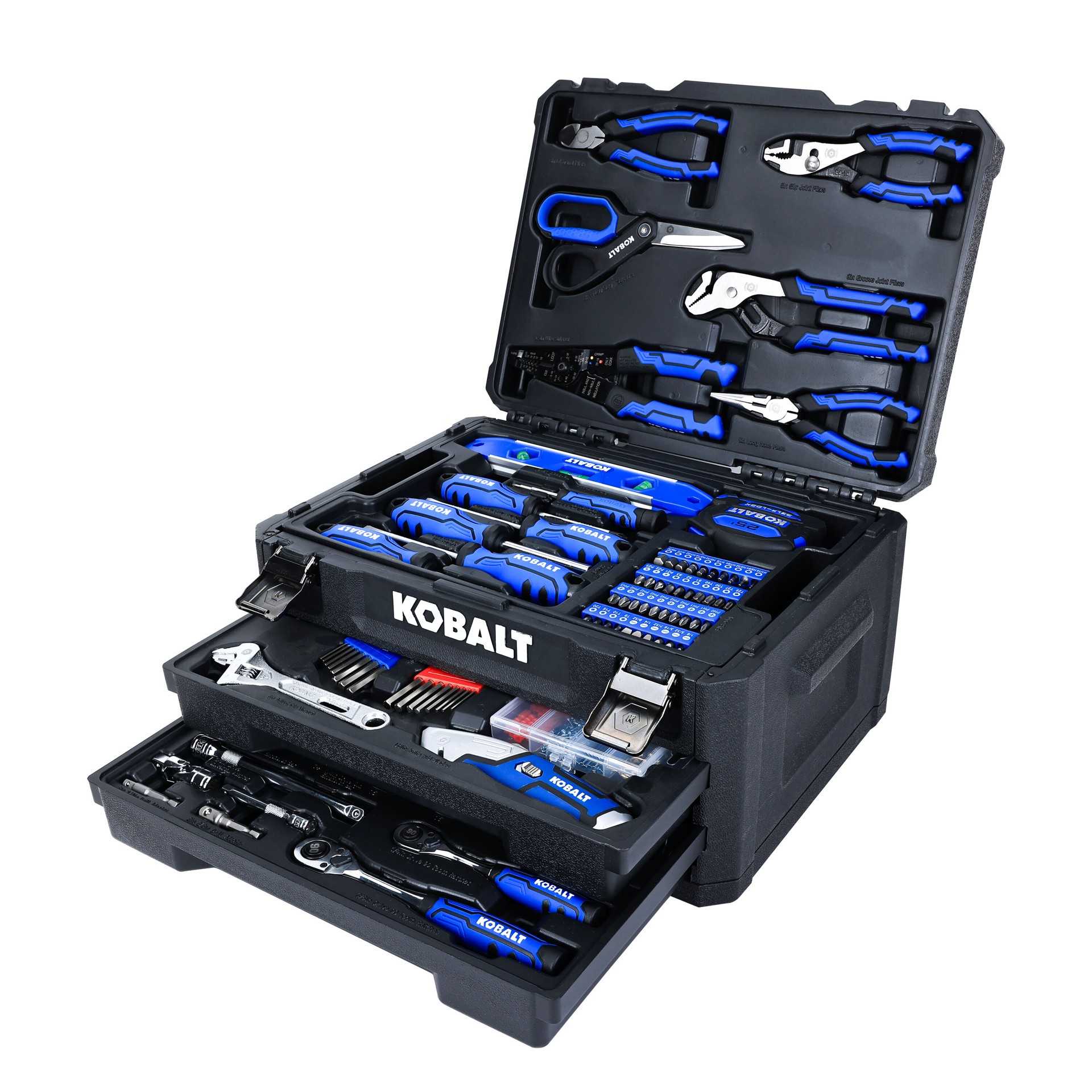 slide 1 of 6, Kobalt 228 -Piece Blue Household Tool Set with Folding Case, 1 ct