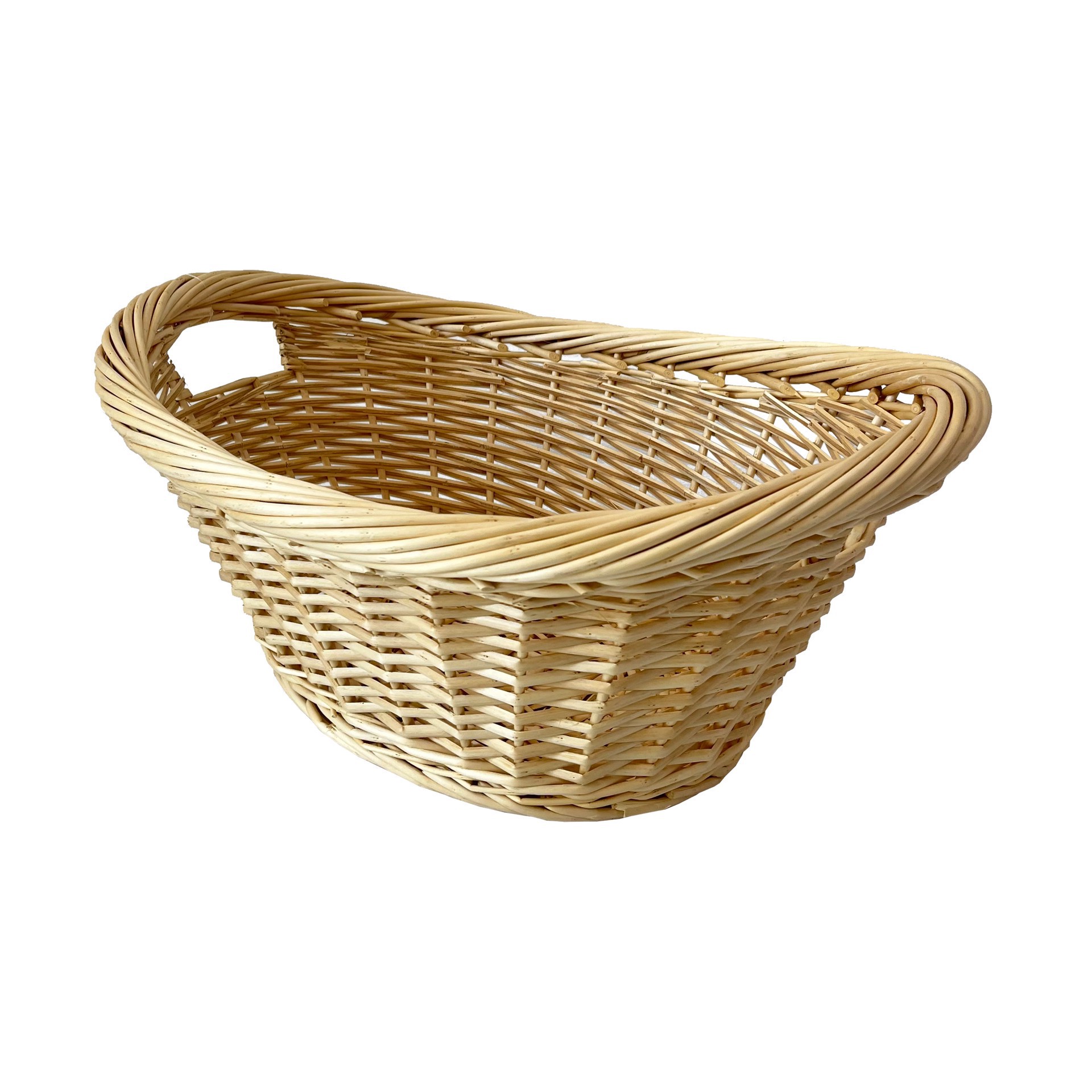 slide 3 of 3, Natural Laundry Basket With Handles By Ashland, 23 in x 17 in x 11 in